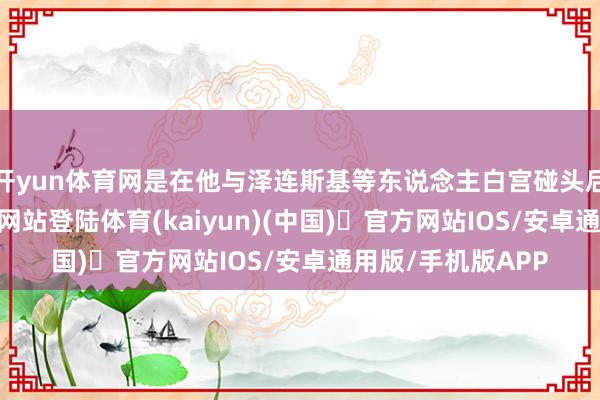 开yun体育网是在他与泽连斯基等东说念主白宫碰头后-开yun体育官方网站登陆体育(kaiyun)(中国)❥官方网站IOS/安卓通用版/手机版APP