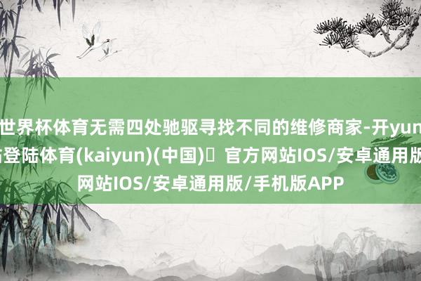 世界杯体育无需四处驰驱寻找不同的维修商家-开yun体育官方网站登陆体育(kaiyun)(中国)❥官方网站IOS/安卓通用版/手机版APP